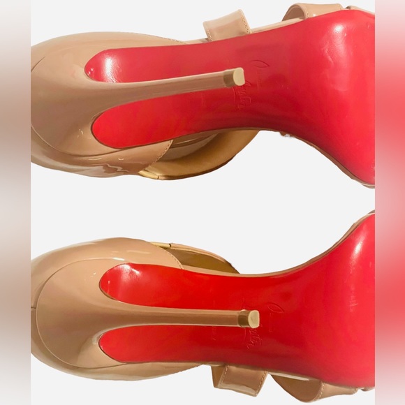 LOUBOUTIN WORLD COPINE 100 PARENT-NUDE-SIZE 37-Worn 2 times-Excellent Condition - Picture 5 of 8